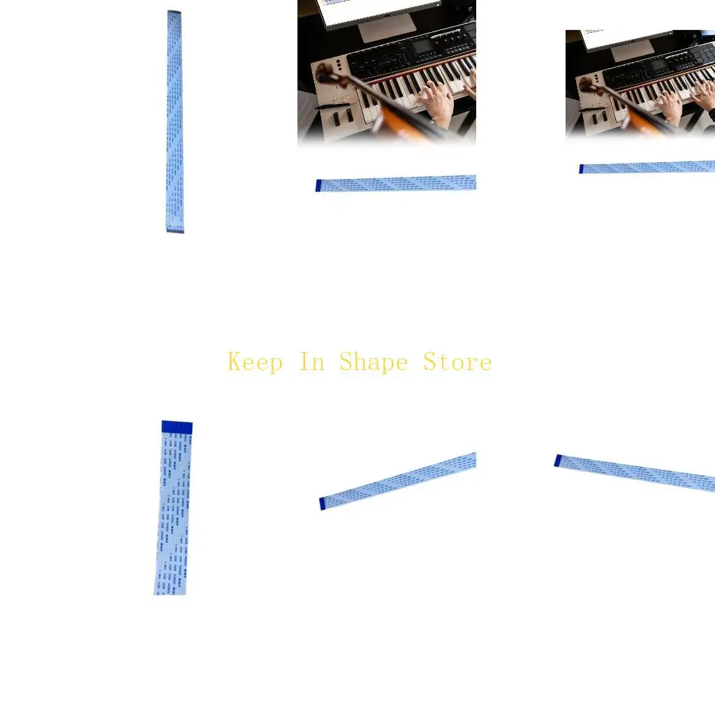 U1JC Electronic Keyboard Repair Ribbon Cable 20 Pin Flat Flexible Extension Internal Cable for 3D Printer, Laptop, Camera