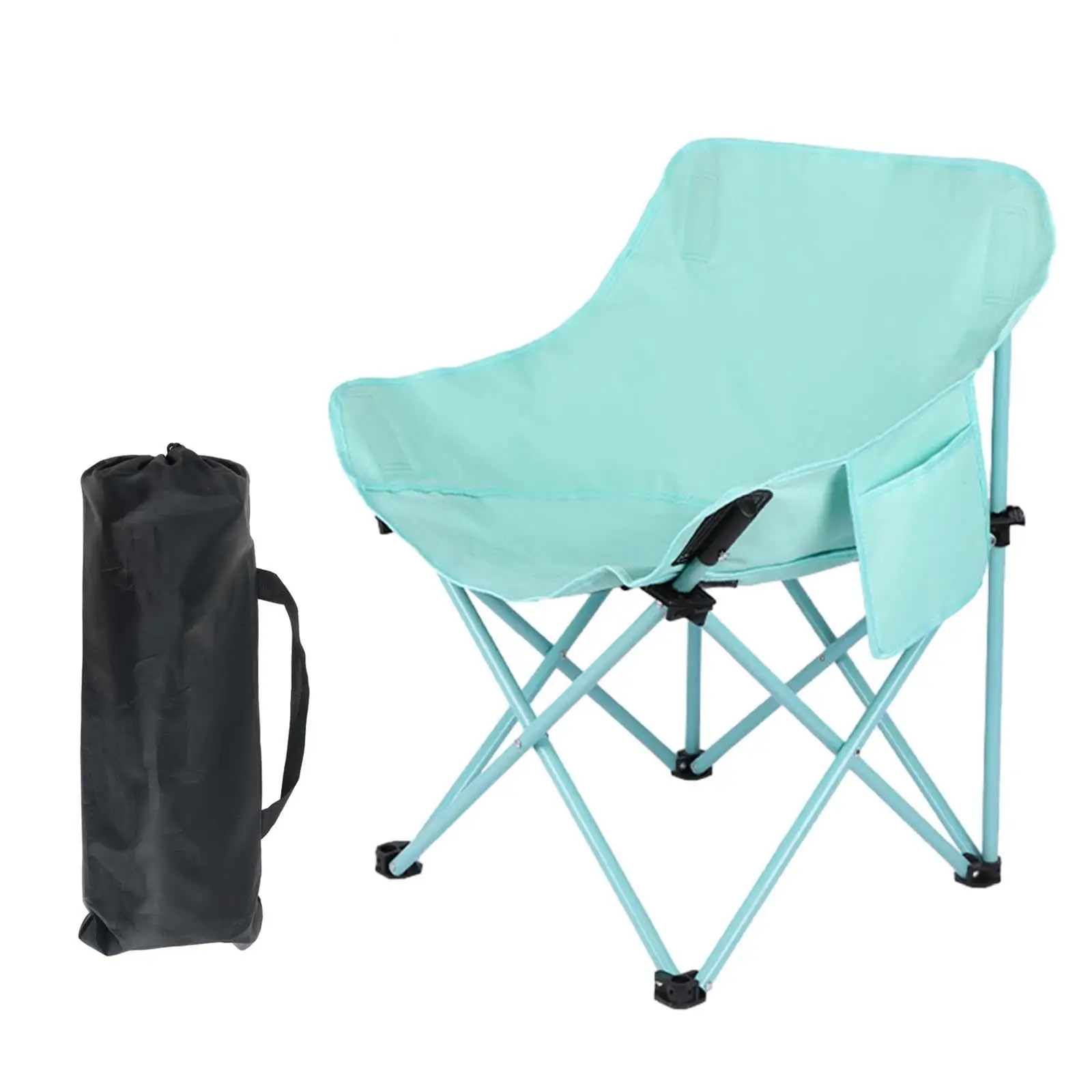 

Folding Camping Chair Folded with Organizing Bag with Pocket Folding Chair for Fishing Hiking Sporting Events Picnics Backyard