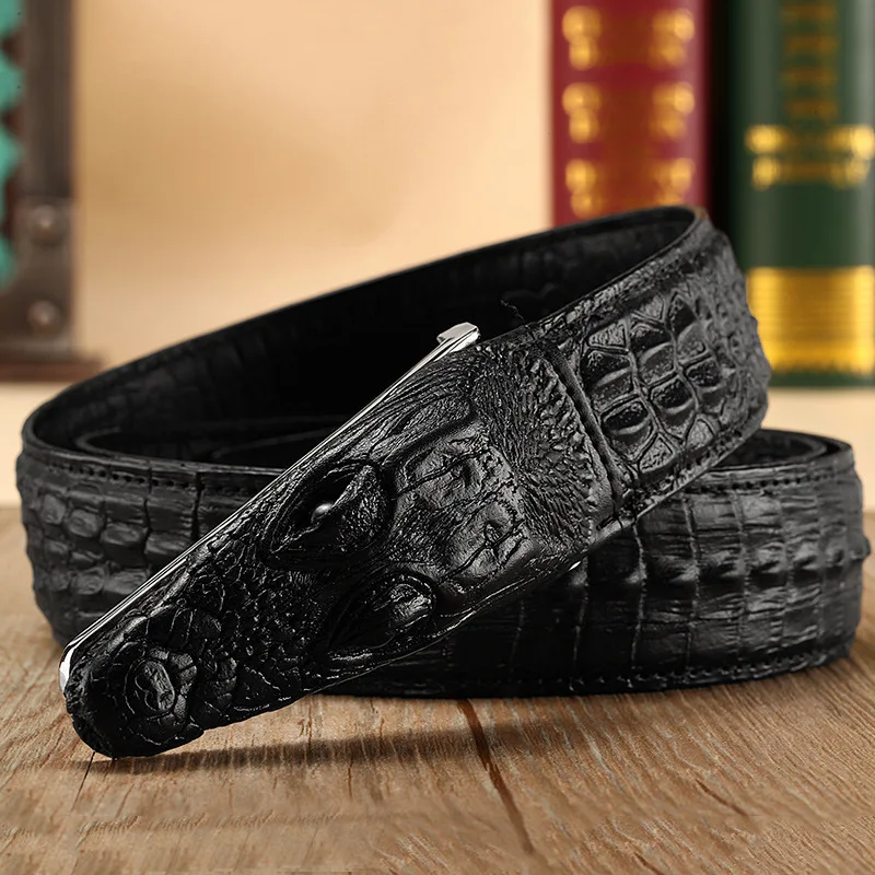 

Ремень мужской класса люкс с головой крокодила 2026 – дизайнерский стиль, высокое качество, модная пряжка из сплава, для делового и повседневного образа