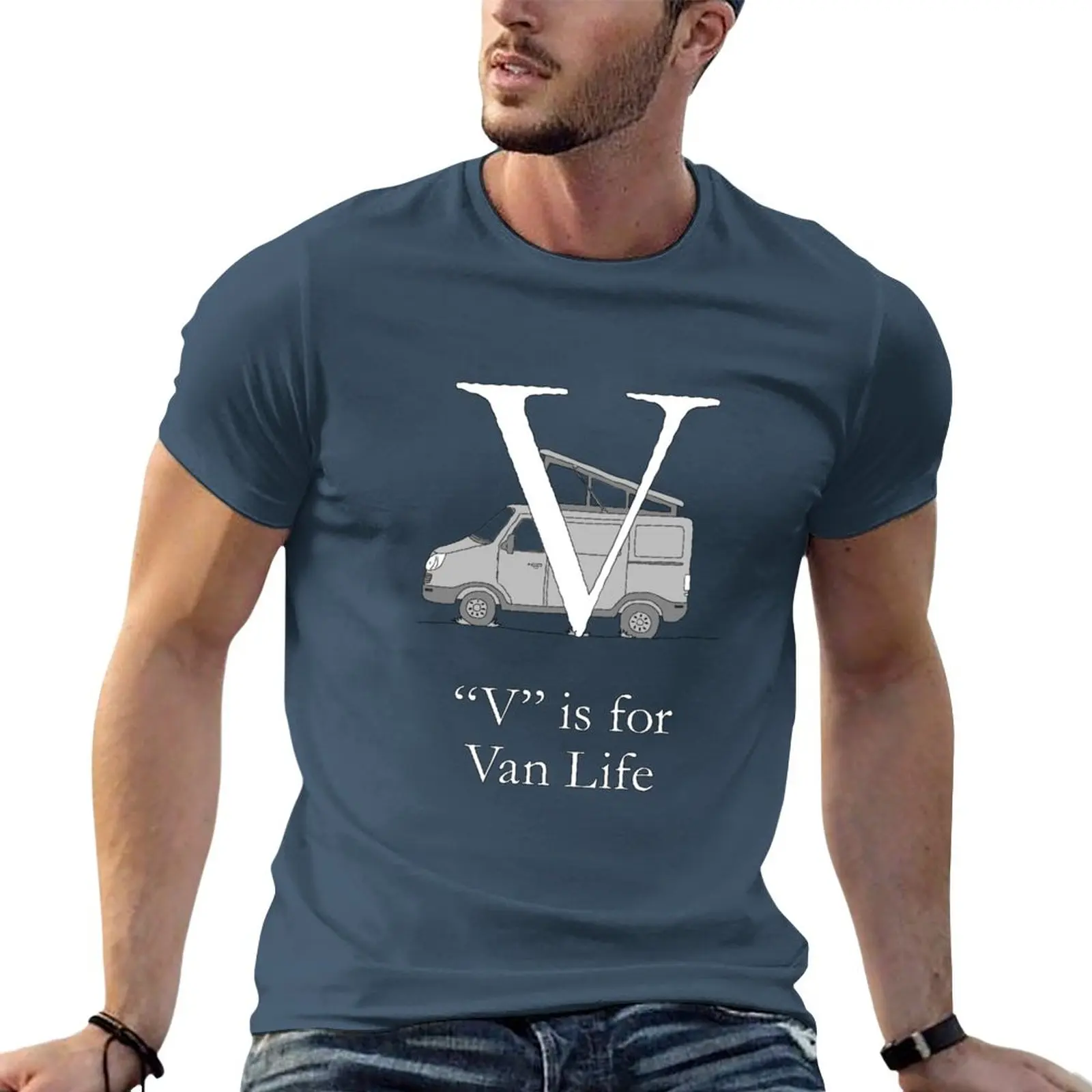 V' is for Van Life T-Shirt T-shirt for a boy sports fan t-shirts summer top summer tops mens workout shirts