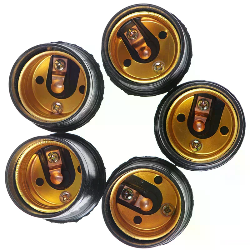 5x E27 4A Retro Light Bulb Lamp Holder Pendant Edison Screw Cap Socket Fittings