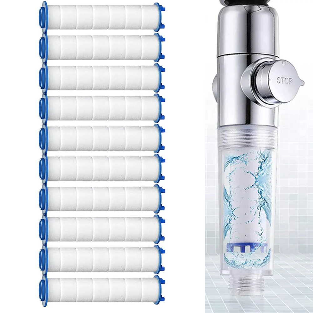 10pcs Shower Head Cotton Filter Set Water Purification Handheld Bath Shower Sprayer Water Filter Bathroom Accessories Hot Sale