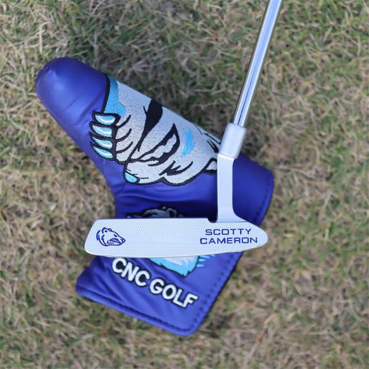 

1pc Sunshine Beach Wave Blue Golf Putter Golf Club inches, head cover, limited quantity, golf club - improves ball spe