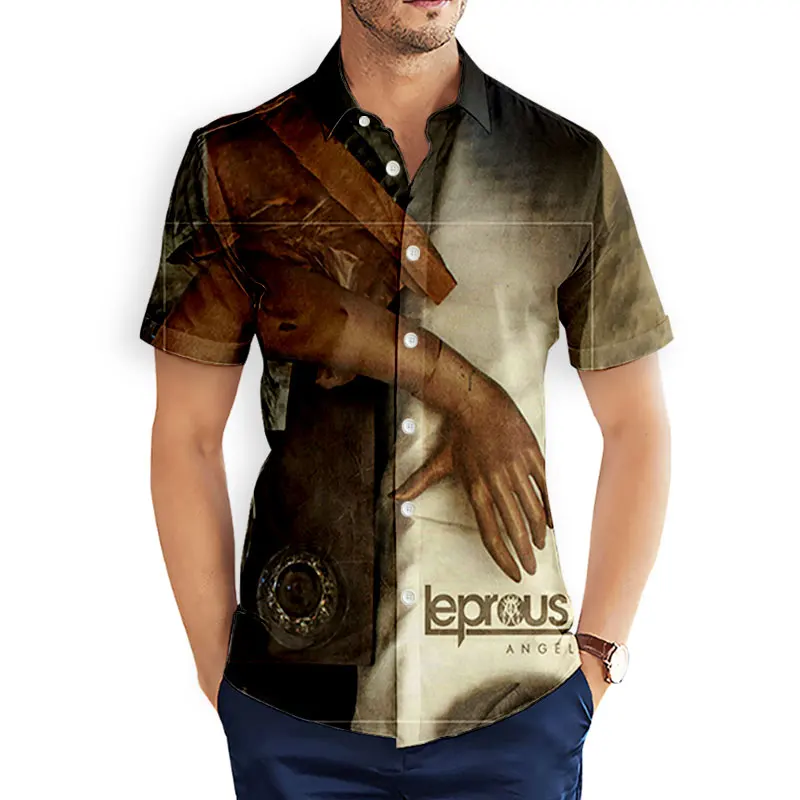 Leprous Band  3D Printed  Fashion Casual Shirts Men's /Women's  Short Sleeves Loose Breathable  Hawaii  Shirts