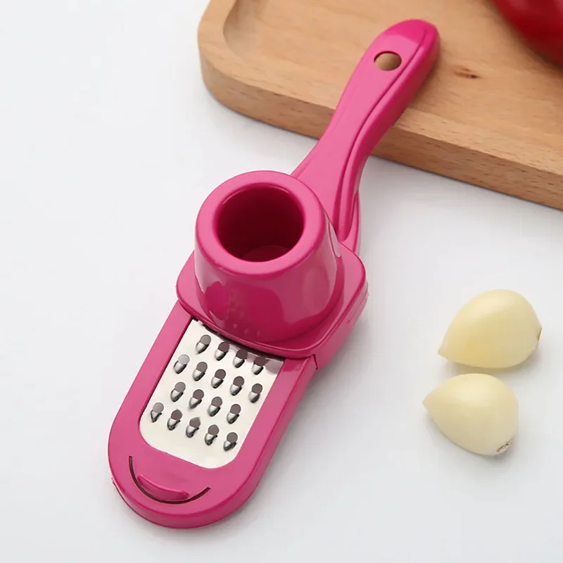 Garlic Crusher Press Multi-Functional Manual Ginger Garlic Grinding Grater Cutter Garlic Peeler Kitchen Tools