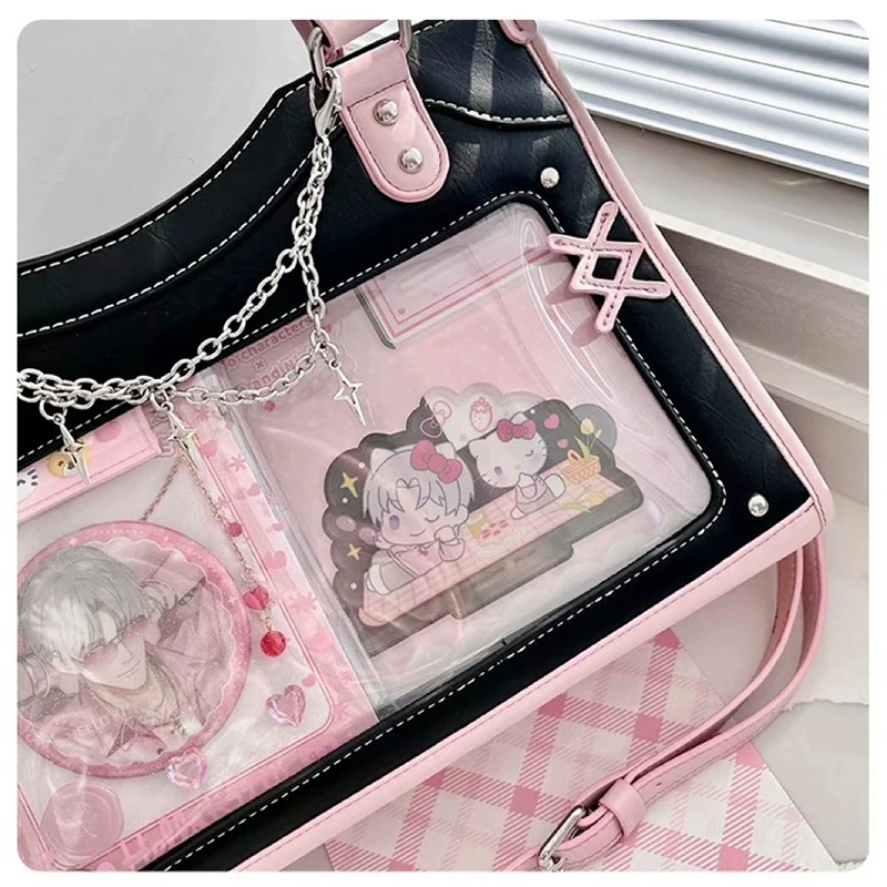 HAEX Lolita Women Ita Bags Fashion 2024 Patchwork E Girl Crossbody Shoulder Cool Bags Individuality Subculture DIY Bolso Mujer