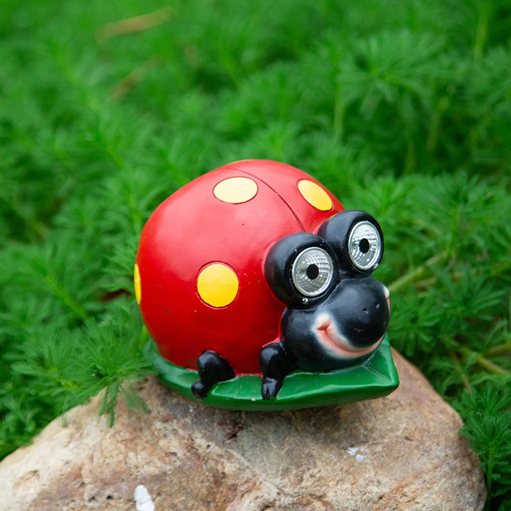 

Garden Statue Ladybug Resin Resin Landscape Lamp Outdoor Decorative Light For Lawn Pond Window Sill Landscape Ornament