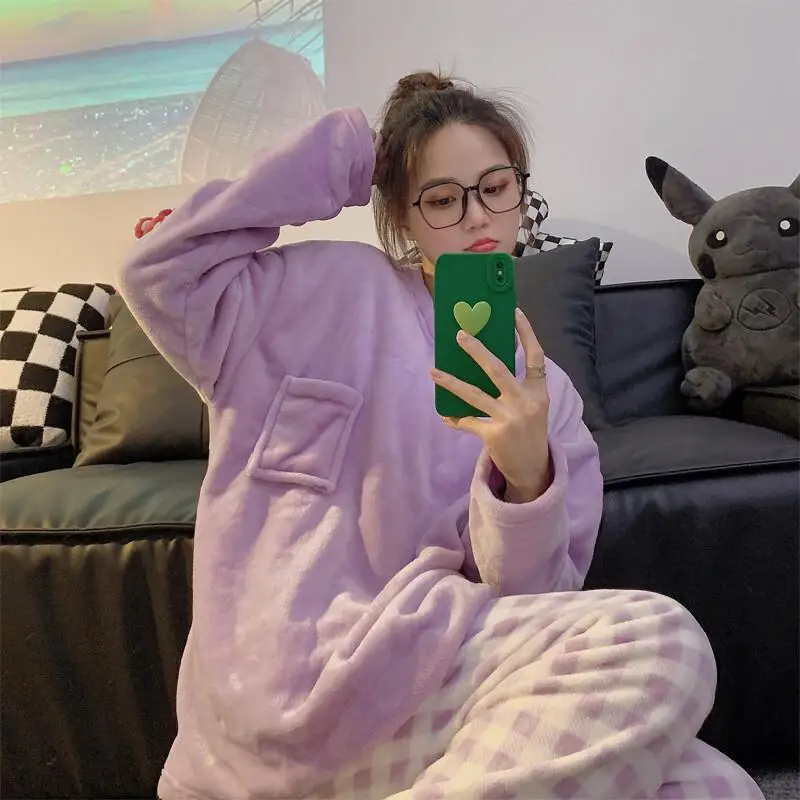 Damski komplet dwuczęściowy w stylu kreskówkowym, na jesień i zimę, minimalistyczna piżama, seksowna odzież do spania, nowy zestaw dwuczęściowy, odzież damska.