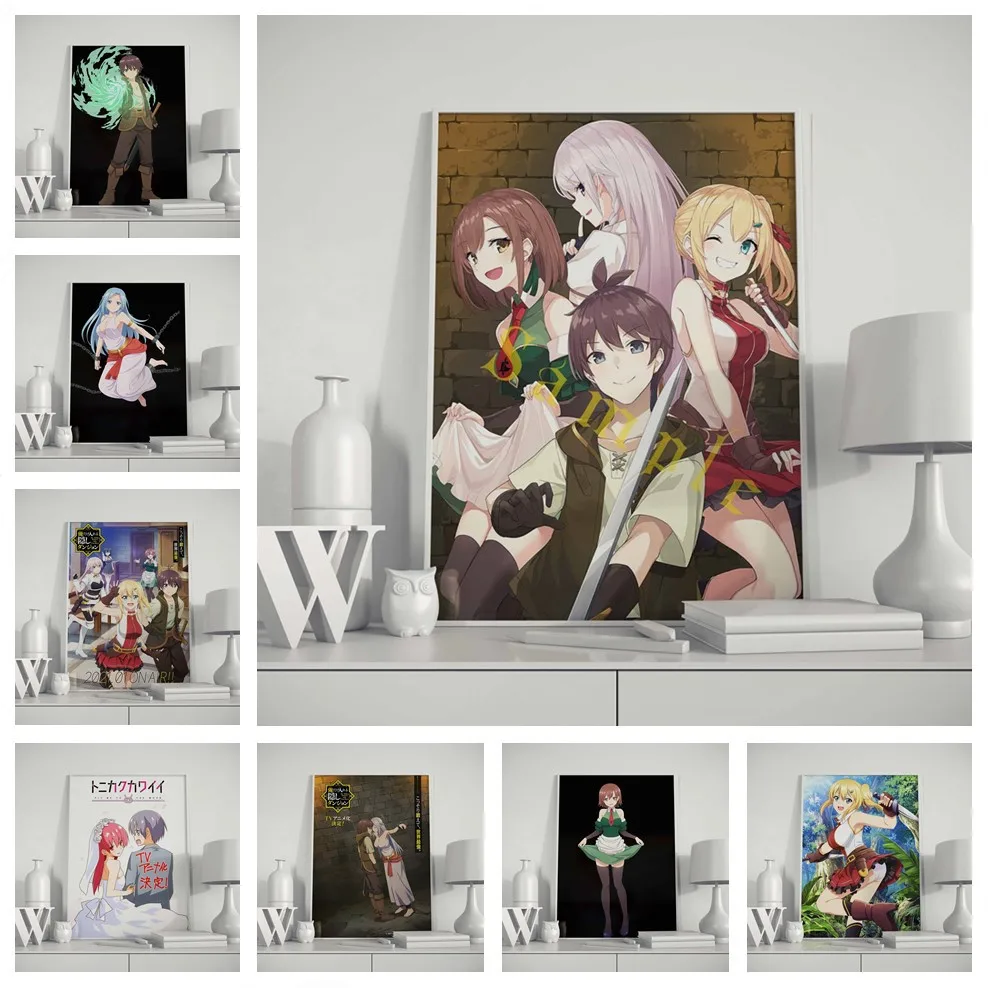 WTQ Retro Poster The Hidden Dungeon Only I Can Enter Canvas Painting Anime Posters Wall Decor Wall Art Picture Home Decor