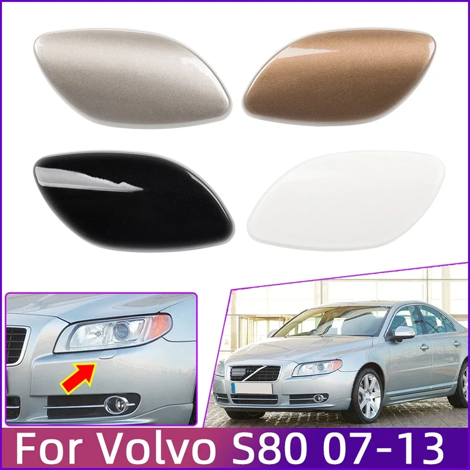 Auto Front Bumper Headlight Washer Spray Nozzle Cover Cap For VOLVO S80 2007 2008 2009 2010 2011 2012 2013 39870059 39870060