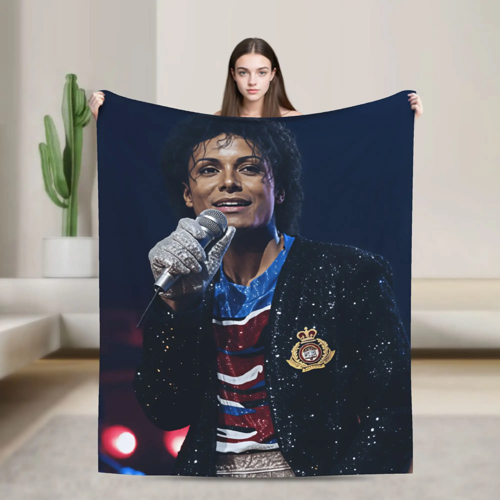Jaafar J-Jackson Flannel Blankets Winter  Warm Throw Blanket for Children Living Room Print Bedspread Sofa Bed Cover