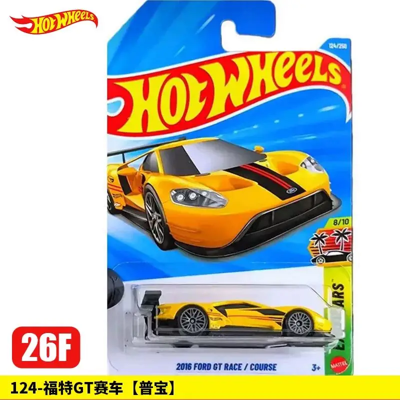 

2026-124 Hot Wheels Cars 2016 Ford GT Race 1/64 Metal Diecast Model Collection Toy Vehicles