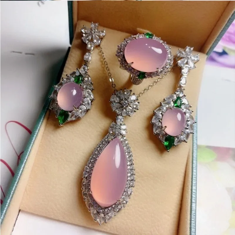 

Natural Agate Set, Exquisite Fashion Three-piece Jewelry