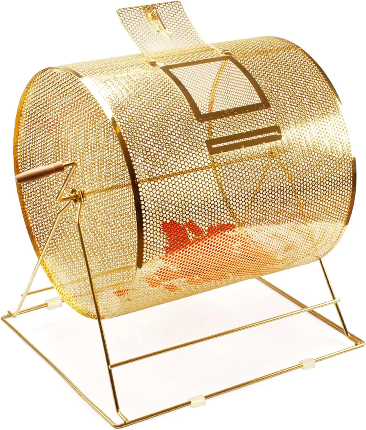 Games & Sports Expert Raffle Drum, Professional Brass Raffle Ticket Spinning Cage, Holds 15,000 Tickets or 500 Ping Pong