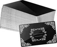 50/250 Uds. Espacios en blanco de grabado láser hoja de aluminio tarjeta de visita de grabado láser tarjetas de regalo multiusos DIY 86x54x0,21mm