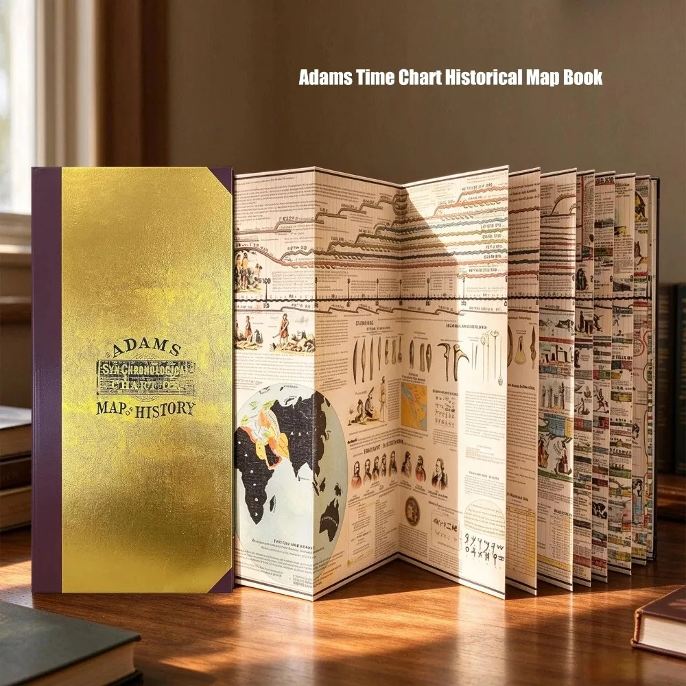 Adams Time Chart 3.0 Map of History Timeline 23ft Foldable Bible Study Book Home Decorations Christmas New Year Gifts
