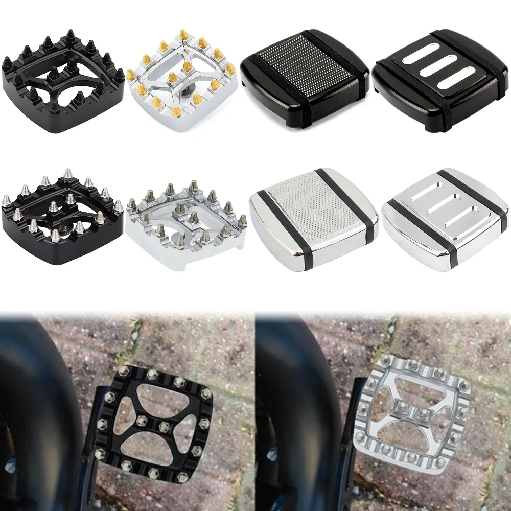 Motorcycle Foot Peg Rest Brake Pedal Pad Cover For Harley Dyna Fat Bob FXDF FXDL 93-20, Street  500 750 XG500 XG750 15-20