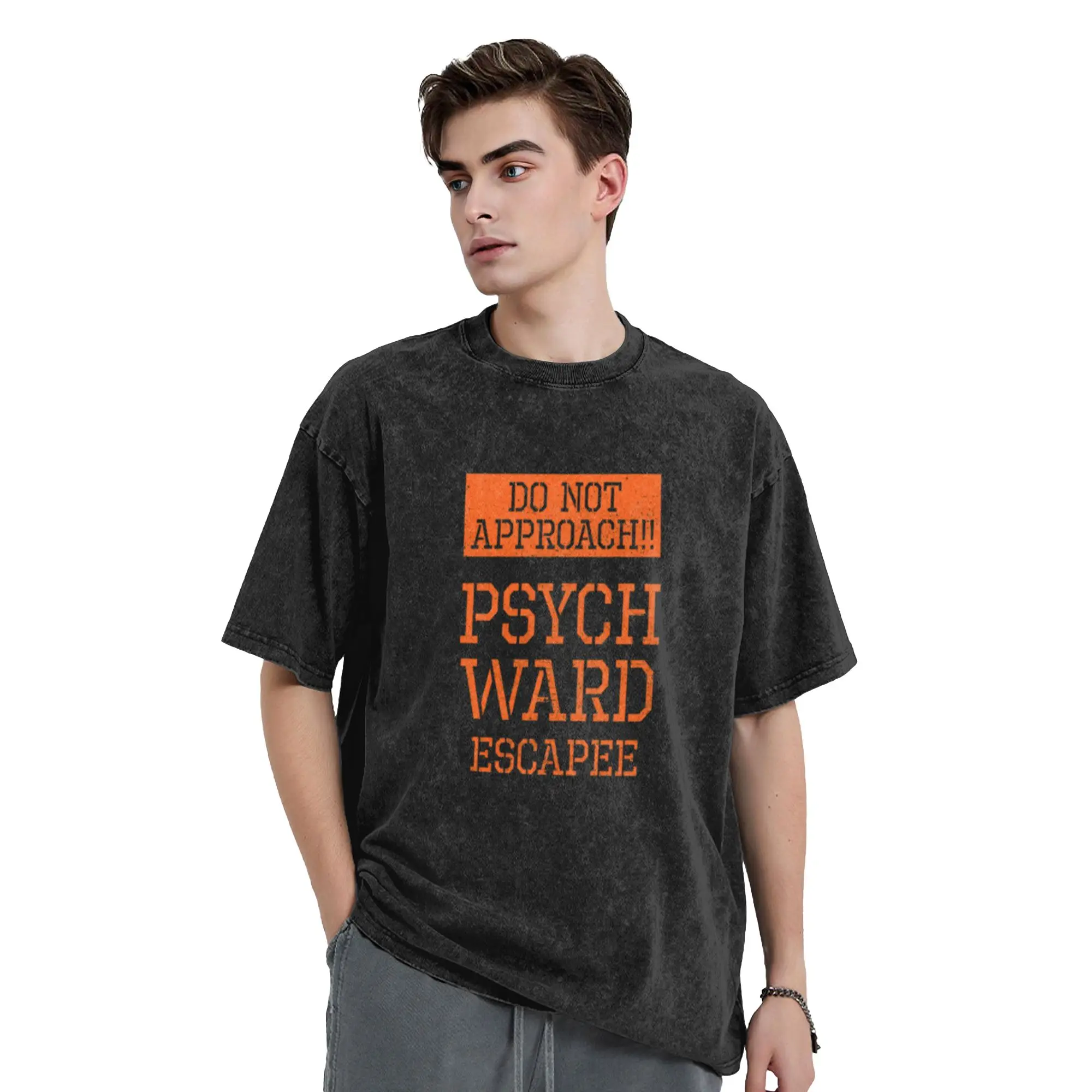 Psych Ward Funny Halloween Prison  Unique Trendy A T-Shirt Oversized Short Sleeve Men's Women's Cotton Tees Tops