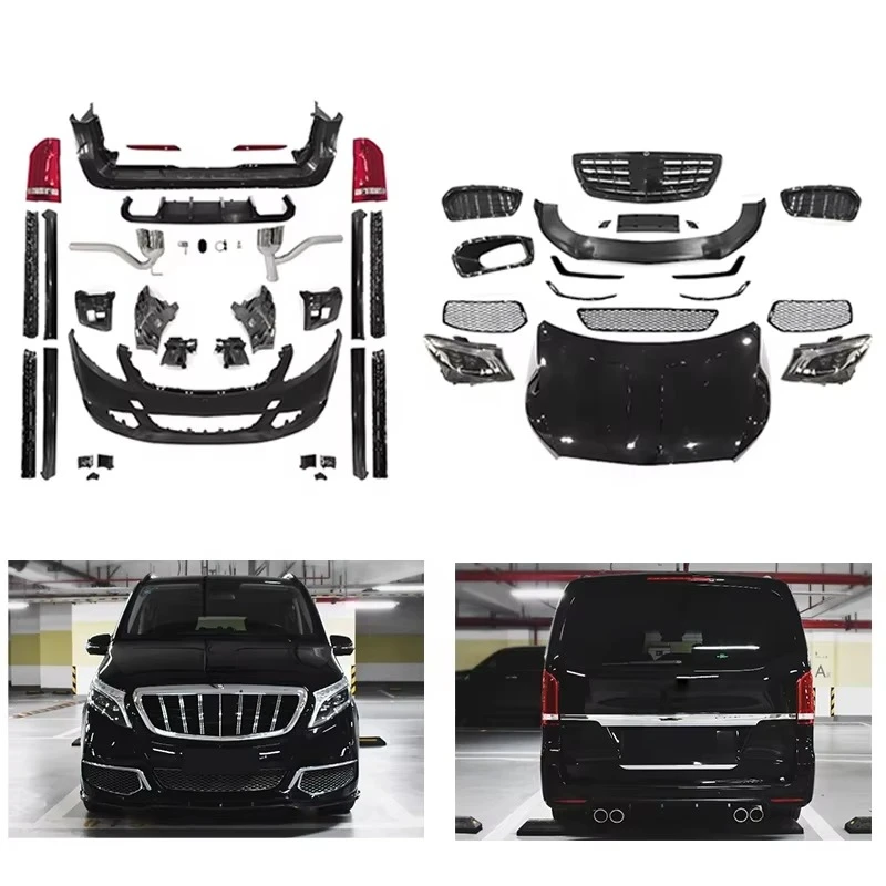 Hochwertiger, einfach zu installierender Luxus-Autostoßstangen-Grill-Karosseriebausatz für Vito V250 W447 V260 V900 V-Klasse Karosseriebausatz
