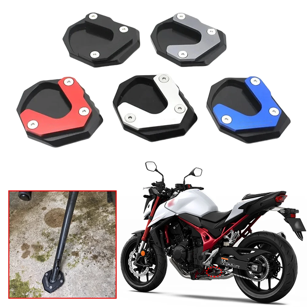 

Motorcycle Accessories Side Brace Pad Fit For Honda CB750 Hornet CB 750 2023 Kickstand Enlarger Side Stand Extension Plate Pad
