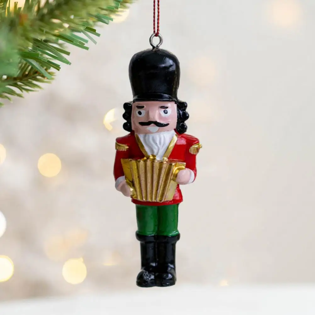 Christmas Tree Decoration Adorable Cartoon Nutcracker Pendants Create Festive with Hanging Lanyard Xmas Tree for Christmas