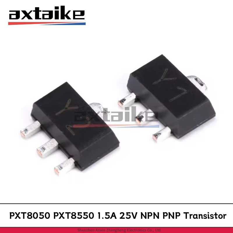100PCS PXT8050 PXT8550 Y1 Y2 SOT-89 SS8050 SS8550 SMD 1.5A 25V NPN PNP Transistor Triode S8050 S8550