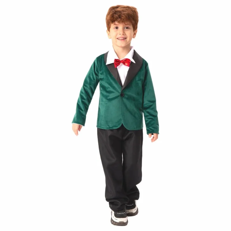 크리스마스 산타 드레스업 크리스마스 새해 코스프레 의상 체크무늬 산타클로스 역할놀이 드레스업 무대 공연 의상