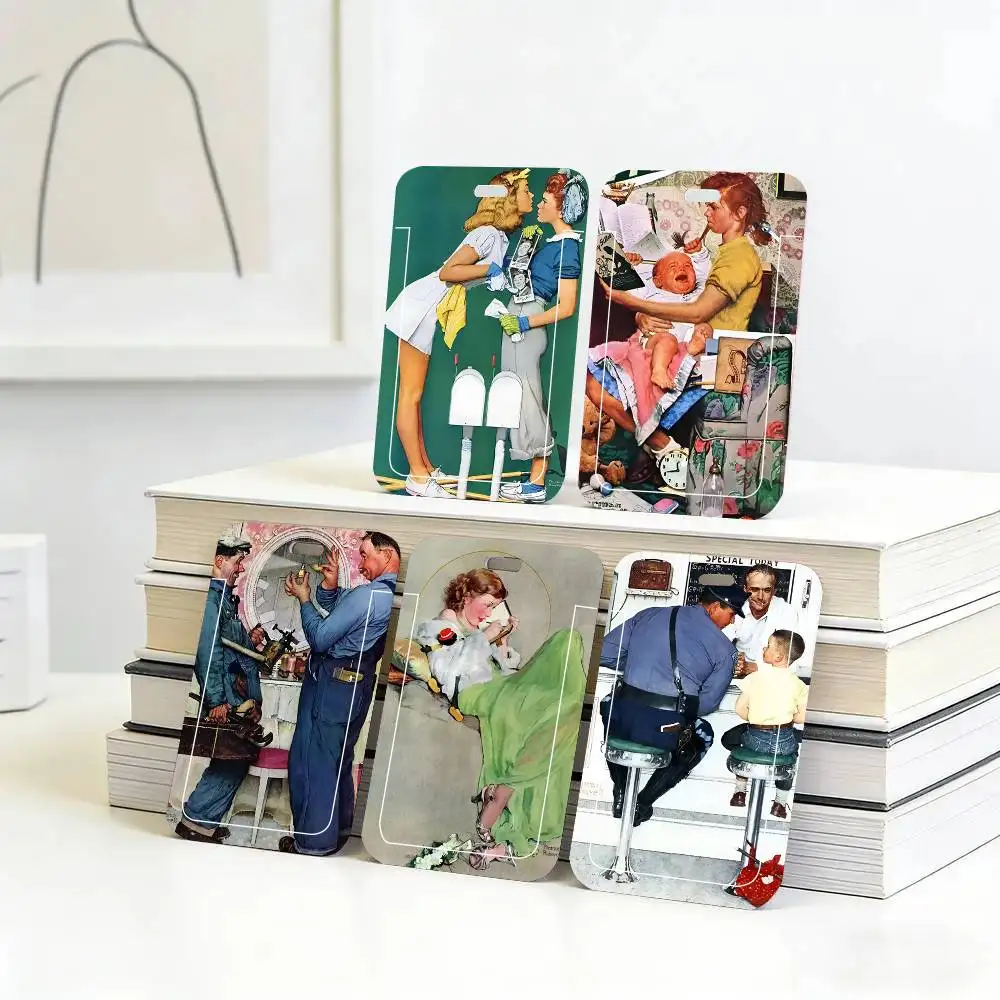 1pc Evening Post ID Card Sleeve School Card Access ID Card Bus Meal Card Protective Sleeve Easy Push