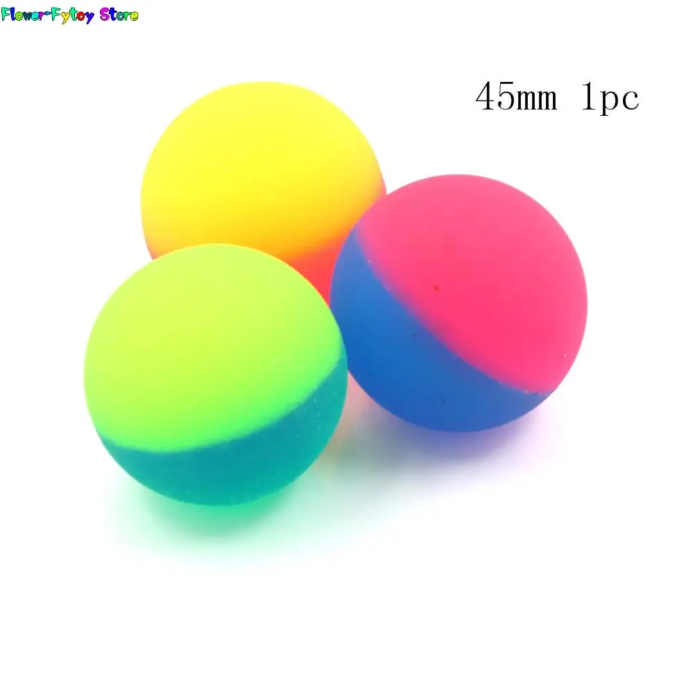 1pcs Cute Luminous Children Toy Ball Colored Boy Bouncing Ball Rubber Kids Sport Games Elastic Jumping Balls 42/45mm Outdoor toy