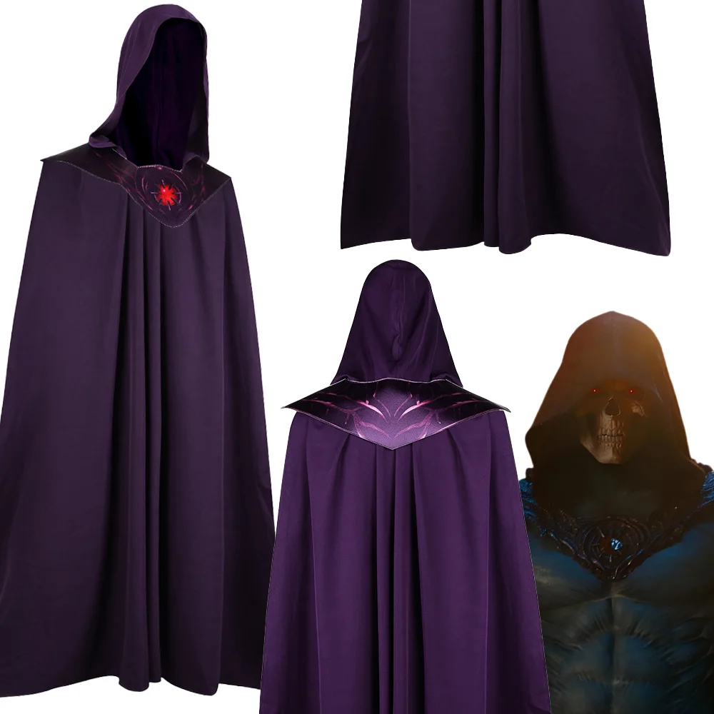 

Fantasia 2026 Movie Universe For Masters Skeleton King Cosplay Cloak Cape Men Disfraz Costume Male Halloween Carnival Clothes
