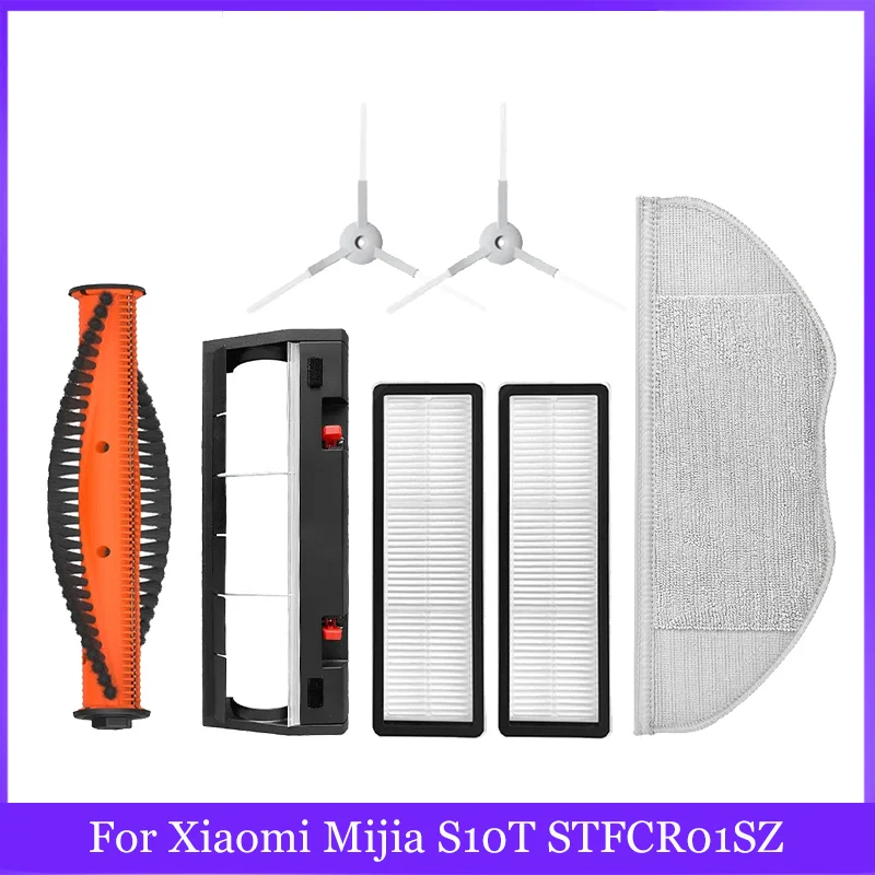 For Xiaomi Robot Vacuum S10T STFCR01SZ Anti-Winding Sweeping Mopping Mop Cloth Side Brush HEPA Filter Main Brush Accessories