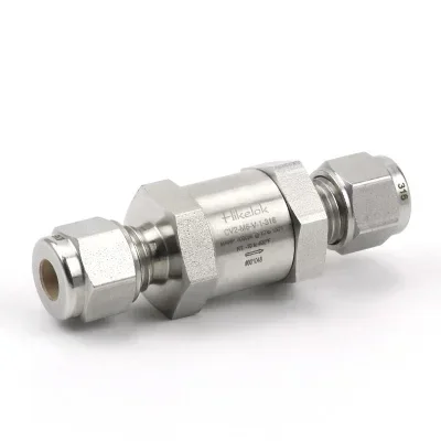 Swagelok type 6000 psig Bonded elastomer seal structure  check valves  non return valves
