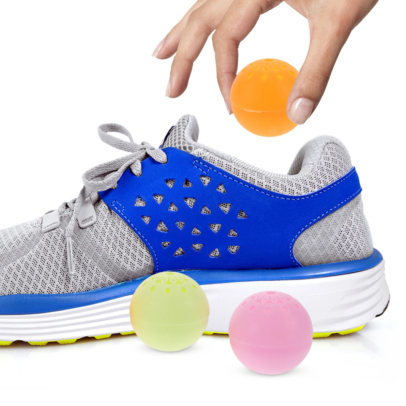 

6 Pcs Deodorant Balls Shoe Odor Remover Freshener Summer Spices Scent Long Lasting Absorbent Deodorizer Balls For Shoes Sneakers