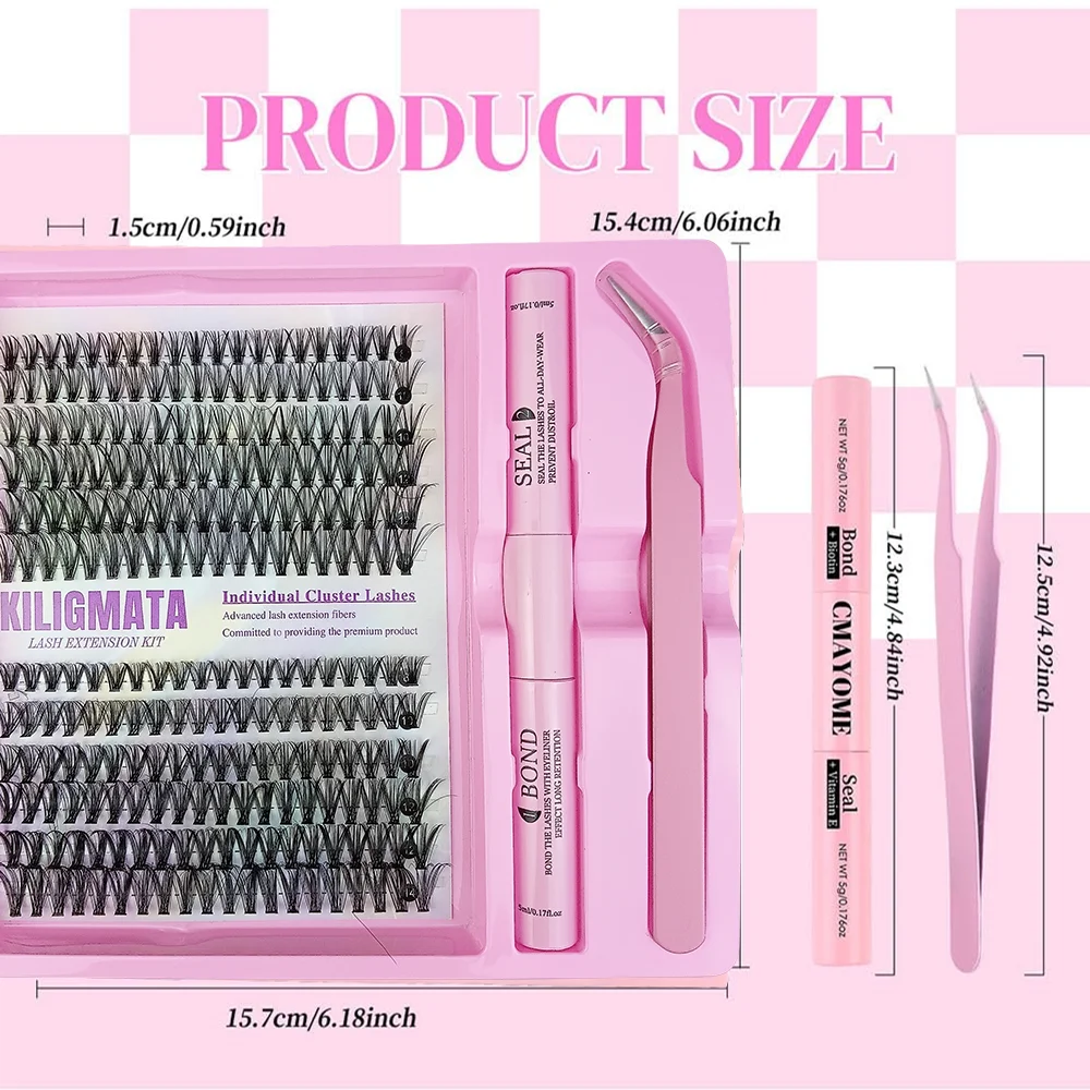 200 grubych sztucznych rzęs, naturalny, lekki styl, zakrzywienie CD, mieszana długość 9-14 mm