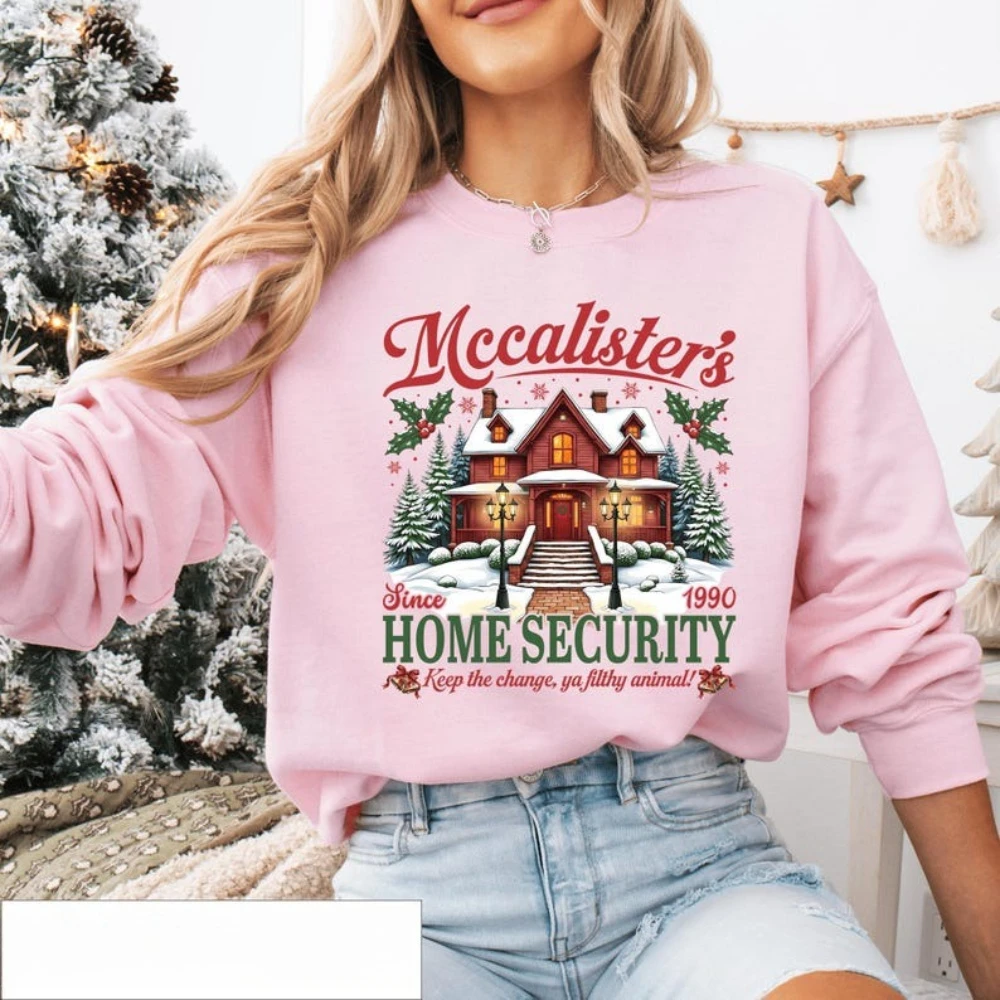 Retro McCallister Home Security Clothing Christmas Movie Sweatshirt Home Alone Kevin Top Xmas Men Women Casual Crewneck Pullover
