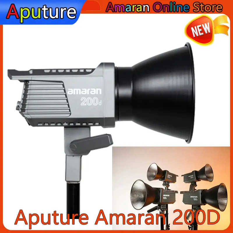 

Aputure Amaran 200D LED Video 130W CRI95+ TLCI96+ 39,500 lux@1m Bluetooth App Control 8 Lighting Effects DC/AC Power Supply