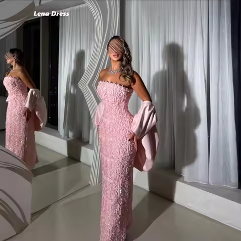 Lena Pink Prom Dresses 2025 Luxury Evening Dress Woman Bespoke Occasion Dresses for Special Occasions Fish Tail Ball Gown Dress