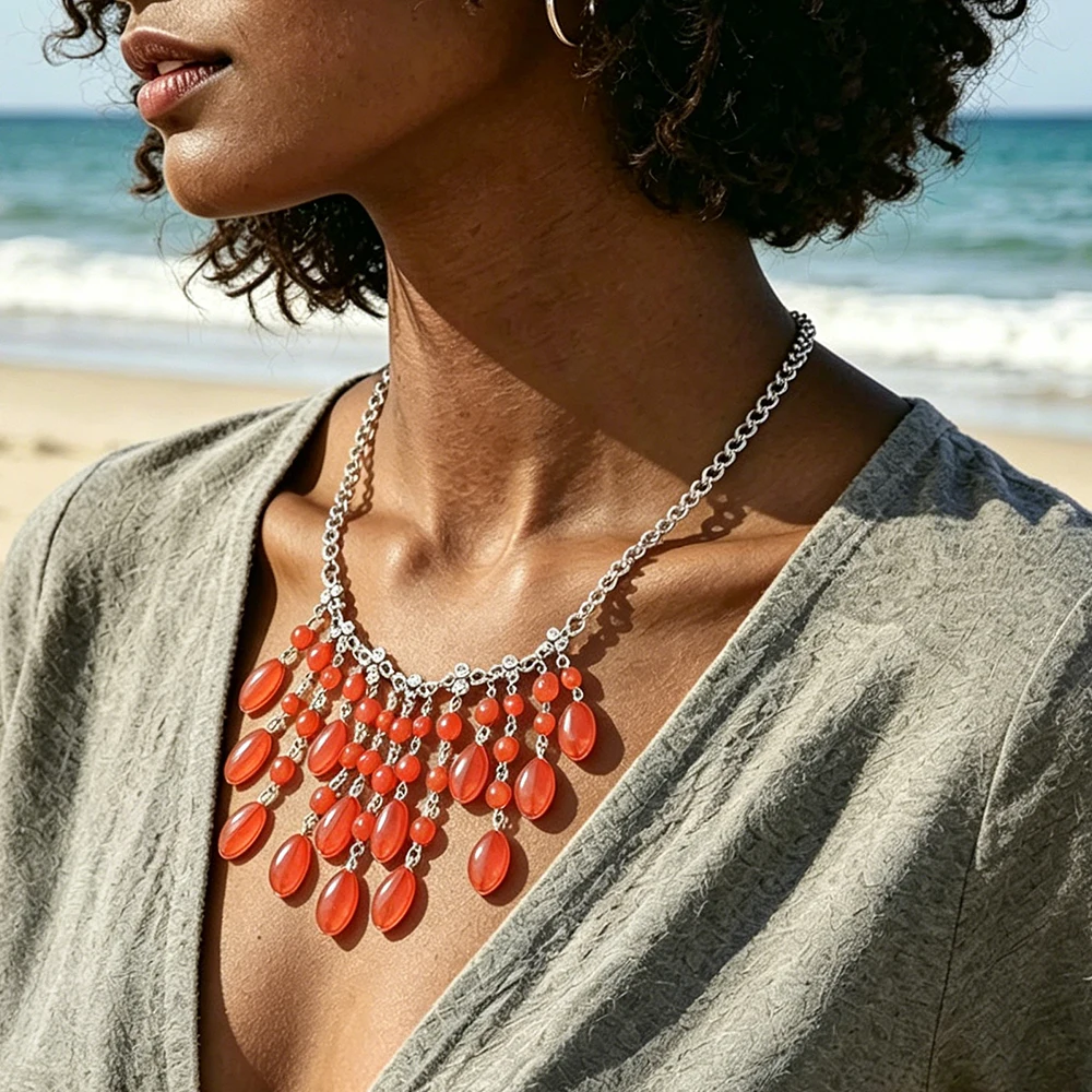 Bohemian Resin Beaded Tassel C - đánh giá và giá Ethnic Fashion For Women