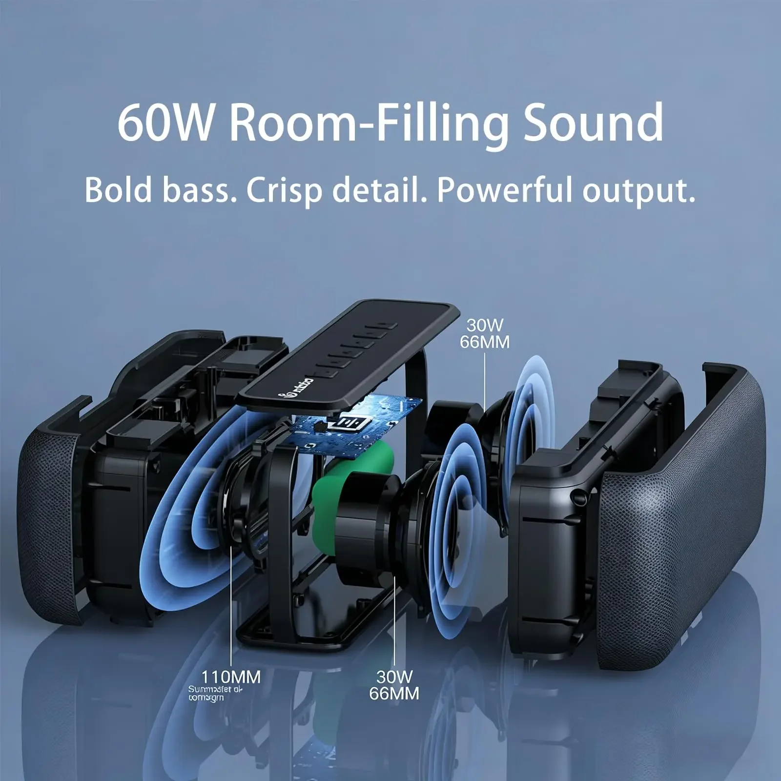 

XDOBO X8 II 60W Portable Bluetooth Speakers IPX5 Waterproof 6600mAh Battery TWS Stereo Deep Bass Wireless Boombox for Outdoor