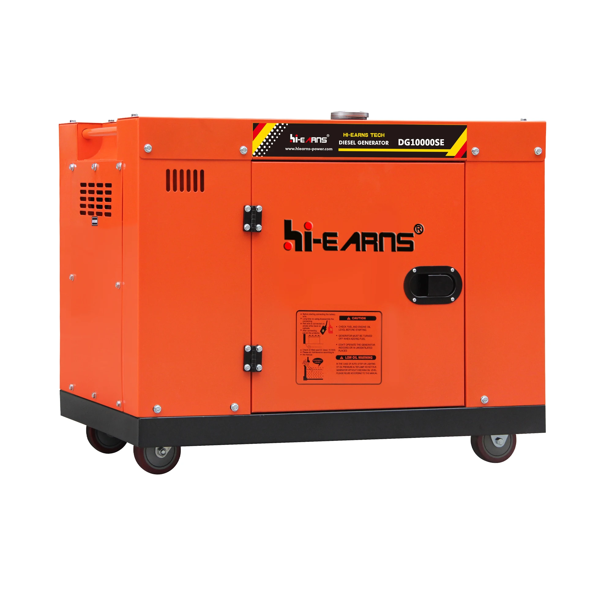 hi earns 7.0KW 8.8KVA 220V Silent Air Cooled Diesel Generator with Digital Panel for Home