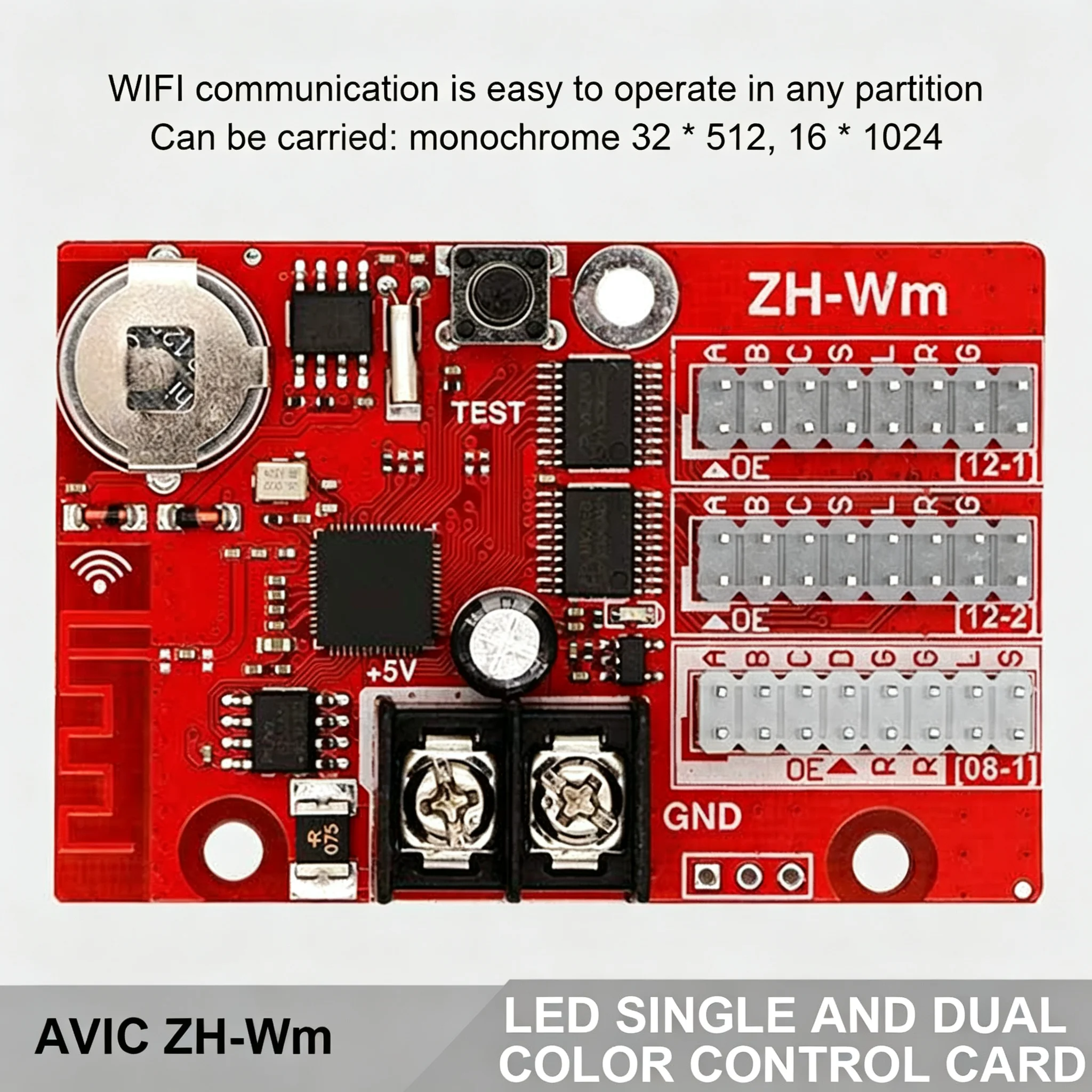 ZH-Wm Control Card Short Range Wireless WiFi Control System LED Text Display With Smart WiFi Network Switching
