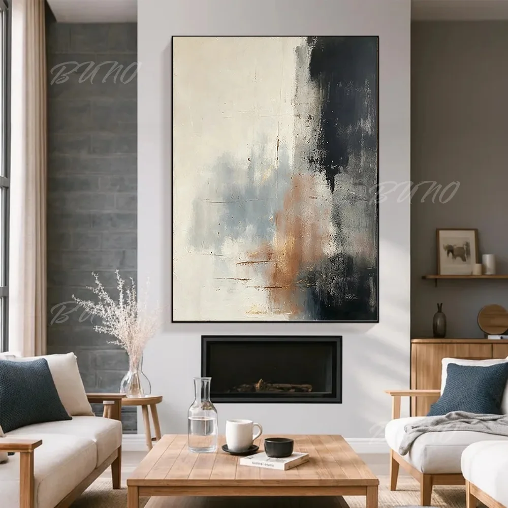 100% Hand-painted Abstract Oil Painting Original Modern Minimalist Canvas Wall Art For Home Living Room Bedroom Decor