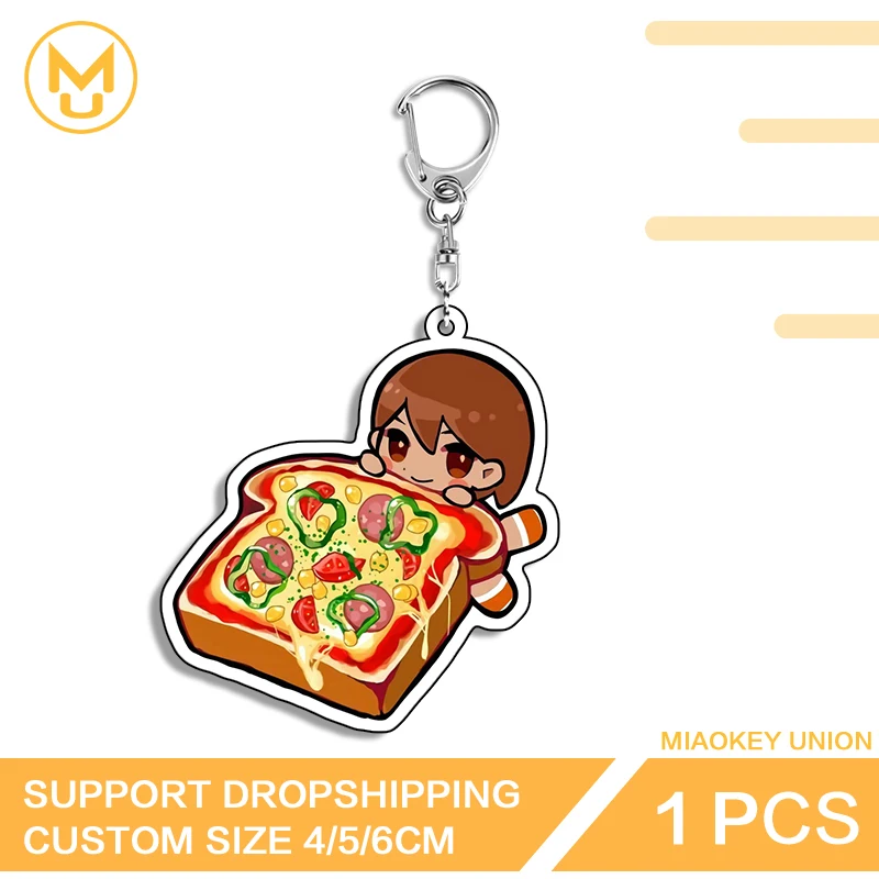Lovely Food Series Anime Figure Artistic High Quality Double Sided Acrylic Keyring Innovative Cosplay Costumes DIY Props