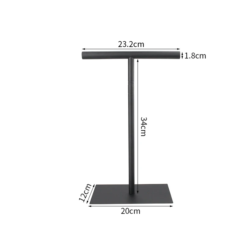 Bath Countertop Towel Rack Bathroom Accessories Vertical Towel Bar Black Stainless Steel Holder For Towels Nonslip Storage Shelf