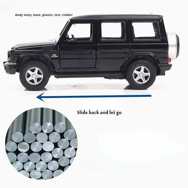 1/36 Mercedes-Benz G63 รถรุ่นของเล่นโลหะผสมDiecastของเล่นSUVดึงกลับรถออฟโรดสําหรับเด็กของขวัญคอลเลกชัน
