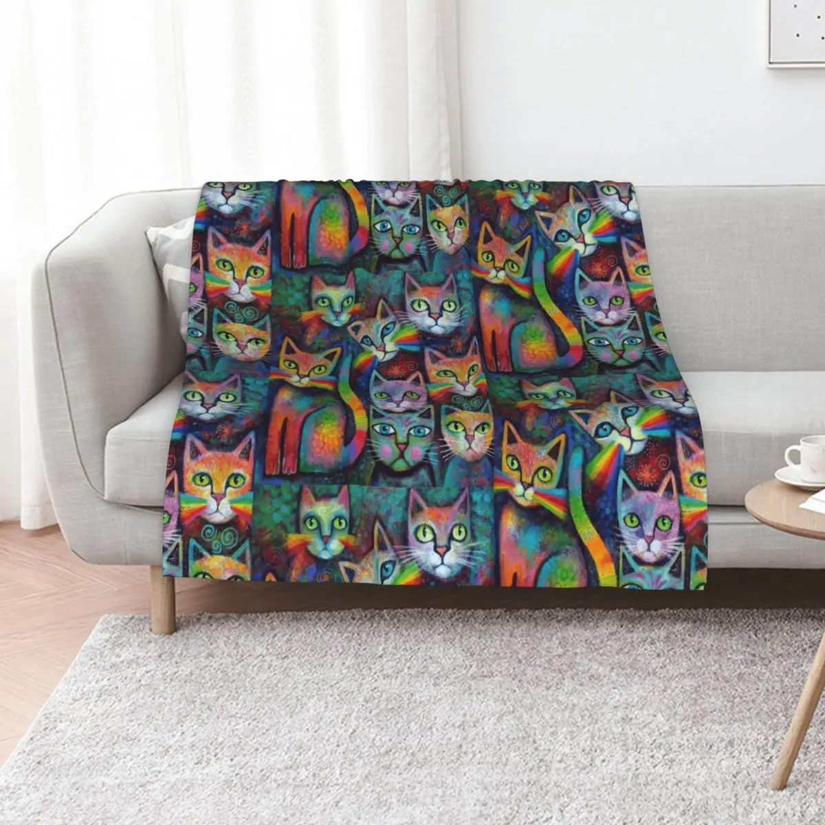 Magic Cats 17 Throw Blanket funny gift Shaggy Soft Beds Quilt Luxury Bed Fashionable Blankets