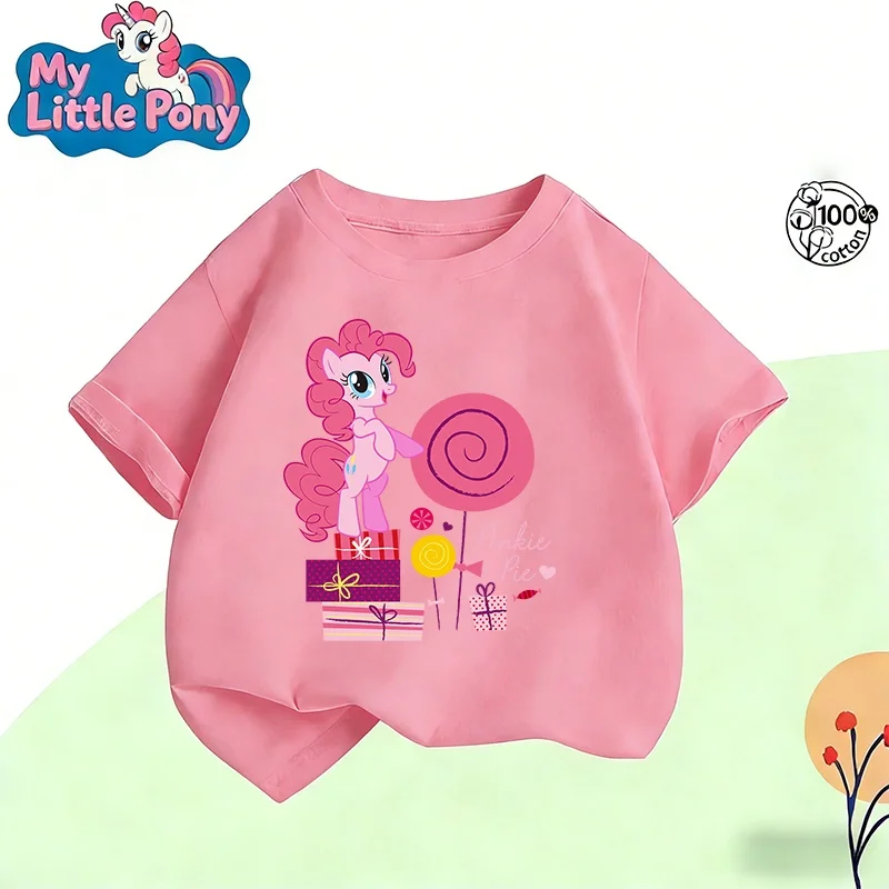 

2026 Футболка унисекс для детей с летним аниме-принтом My Little Pony от Hasbro