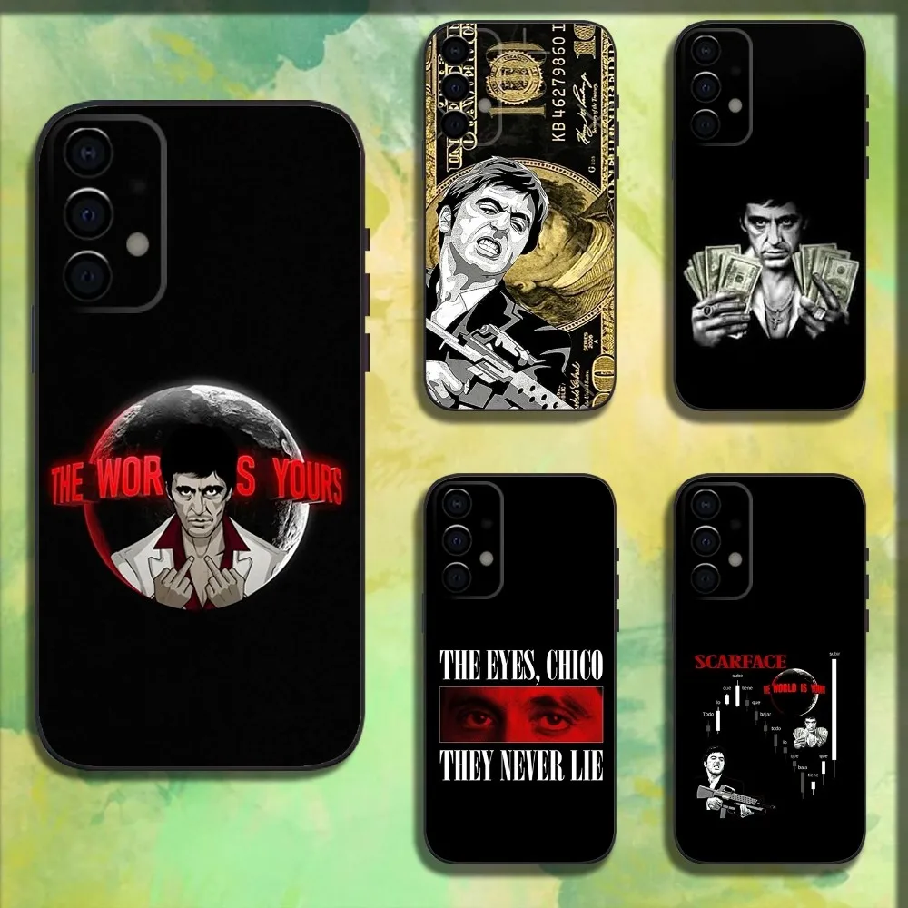 

S-Scarfaces Tony M-Montana Phone Case For Samsung Galaxy A13,A21s,A22,A31,A32,A52,A53,A71,A80,A91 Soft Black Cover