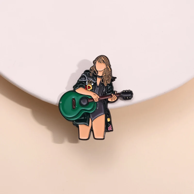 Female Singer Character Enamel Pins Versatile Peripheral Brooches Backpack Clothing Lapel Badge Jewelry Gifts For Friends