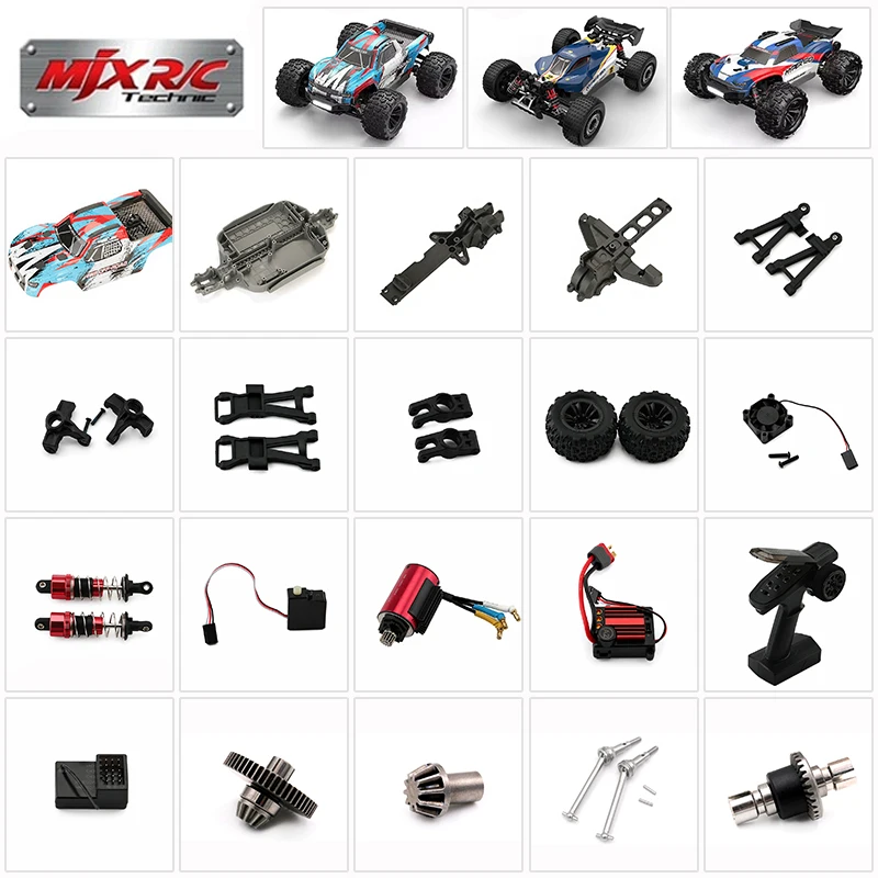 MJX 16218 16213 16212 RC Original Spare Parts Drive Shaft Differential Gearbox Steering Cup Swing Arm Tyre Motor ESC Servo